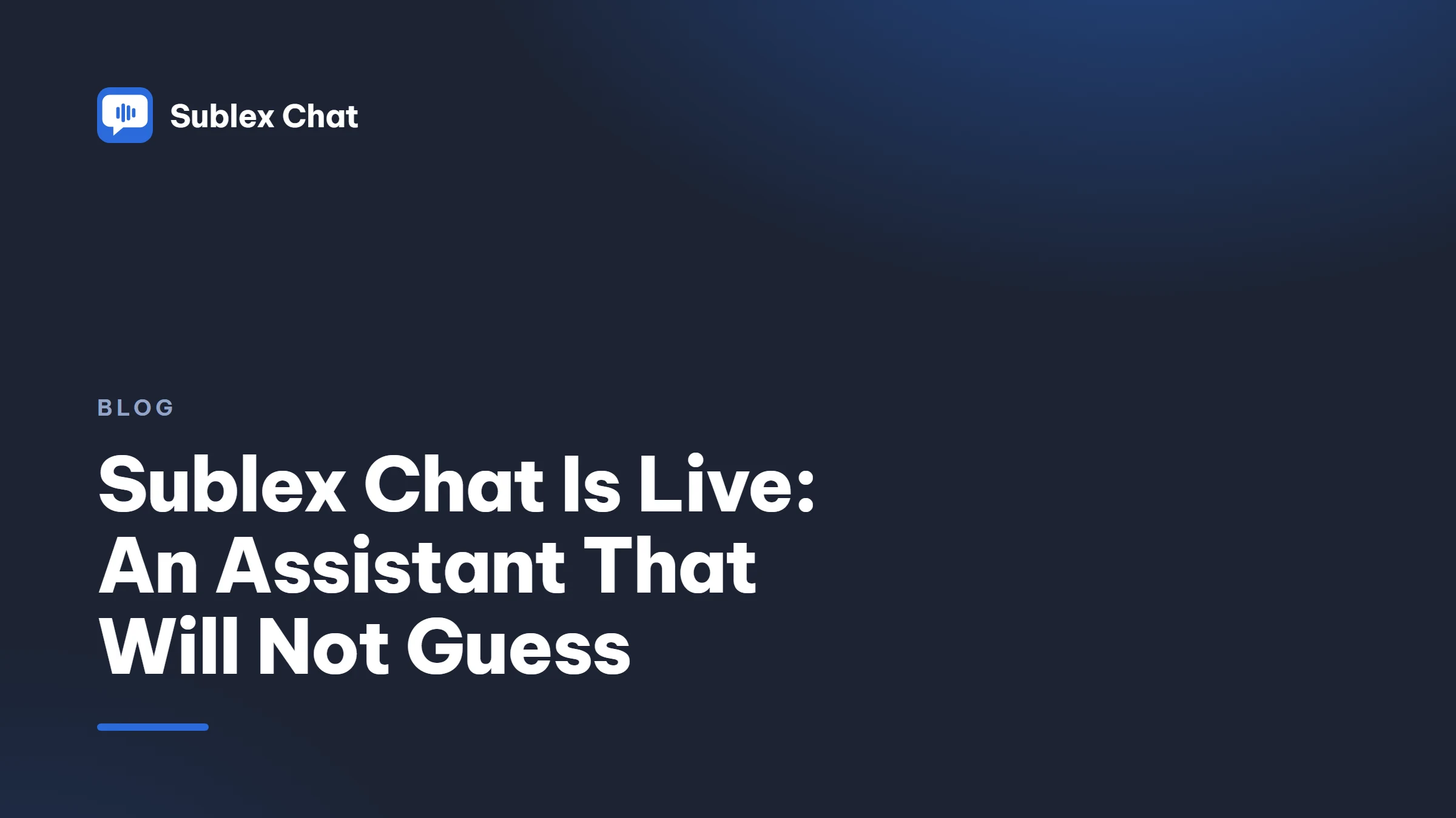 Sublex Chat is live, an assistant answering a customer question on a business website from the site's own pages.